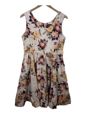 Peruvian Connection Women’s Cotton Floral A Line Dress Pink Size 12 Feminine